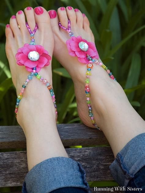 fake shoes for barefoot sandals|beaded barefoot sandals.